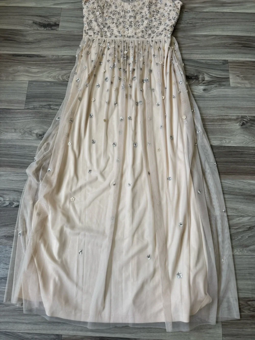 BHLDN Anthropologie Ginny Floral Beaded Maxi Dress Size US 16 - Picture 3 of 9